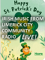 Listen to Limerick City Community Radio playing Irish music all day.
